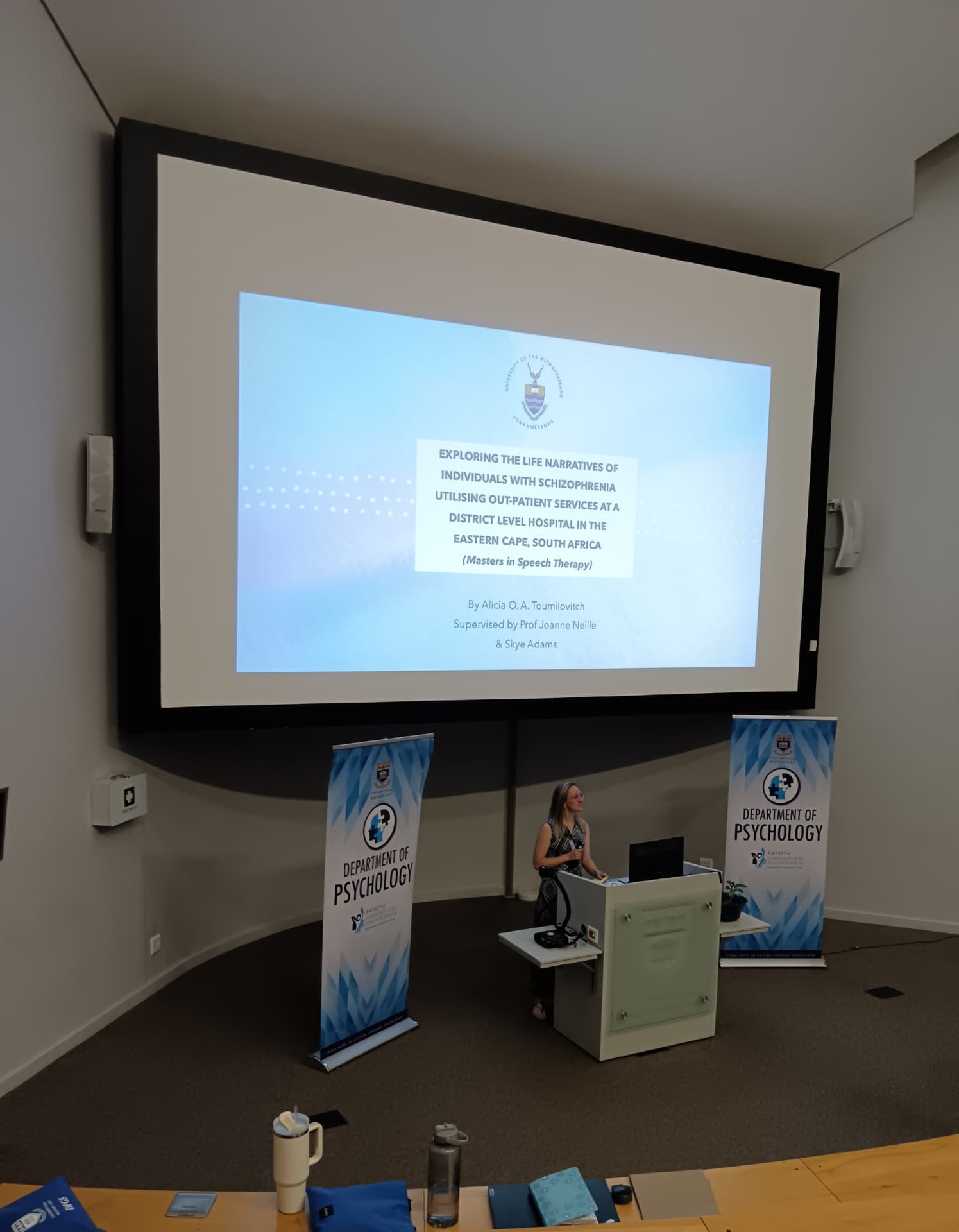 Alicia presenting her research at the UWC Psychology Postgraduate Symposium